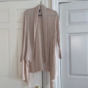 APT9 Crème Ribbed Leaf Cardigan